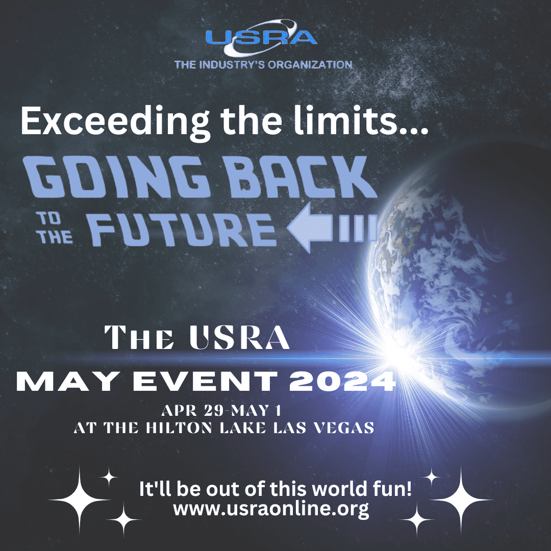 USRA May Event Flyer with Outerspace theme