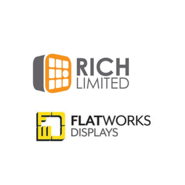 Rich Limited & Flatworks display logos