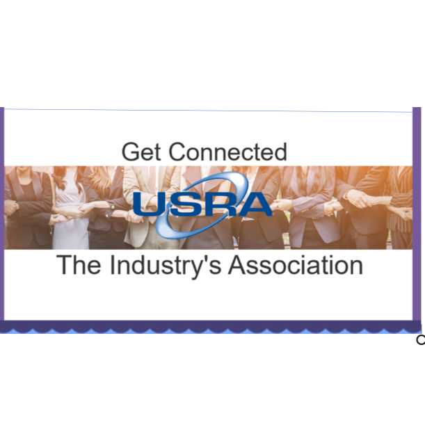 Usra, enews topper, get connected USRA The Industry's assn. group of people lined sideways crossing arms and grasping each others hands